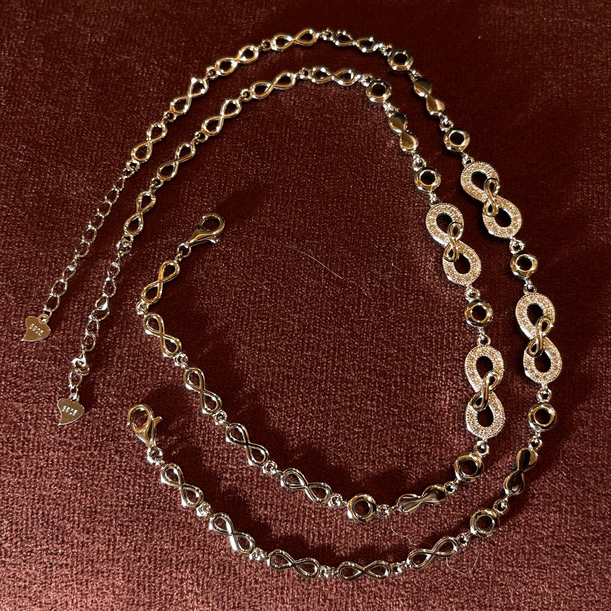 Infinity Link Silver Anklet