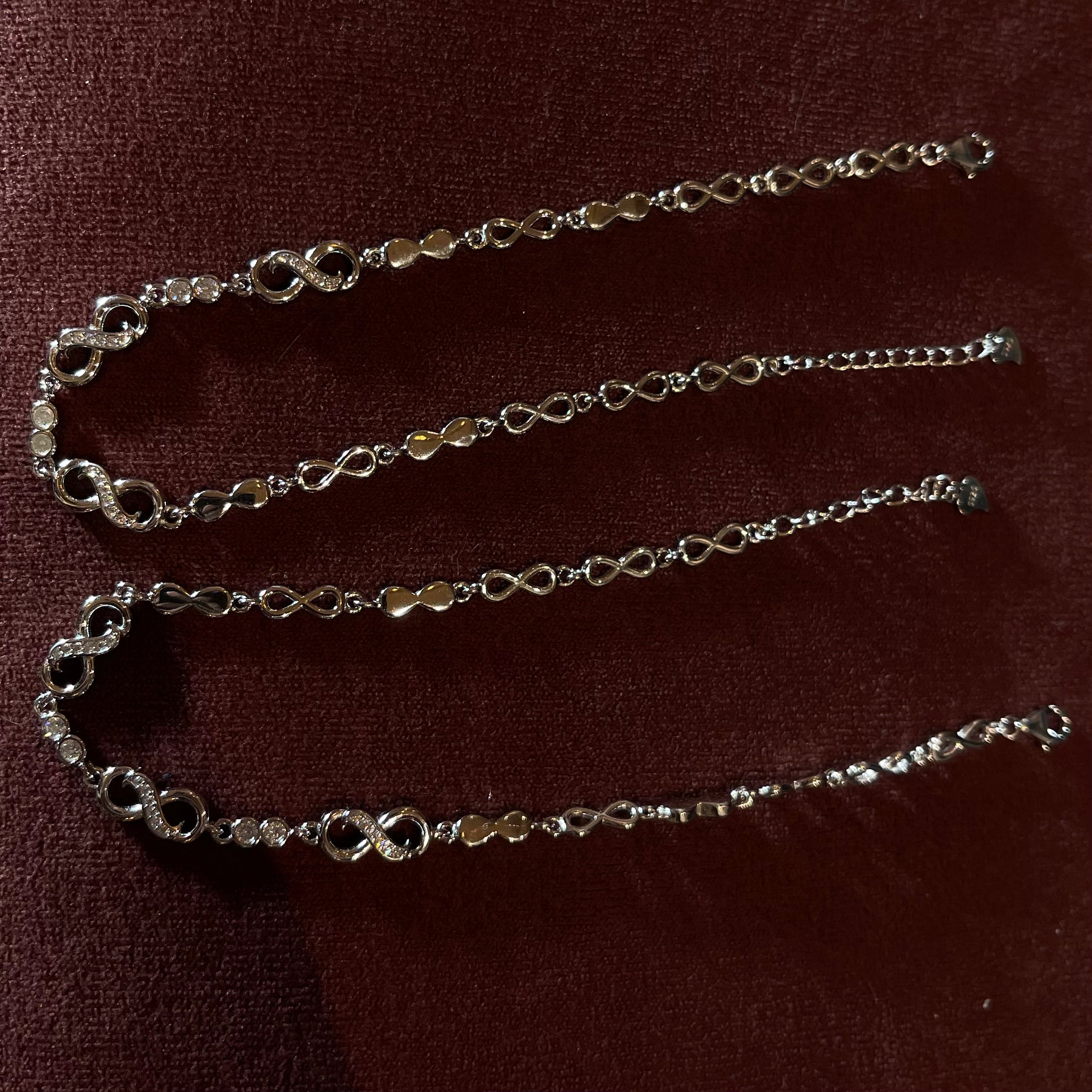 Slim Infinity Silver Anklet