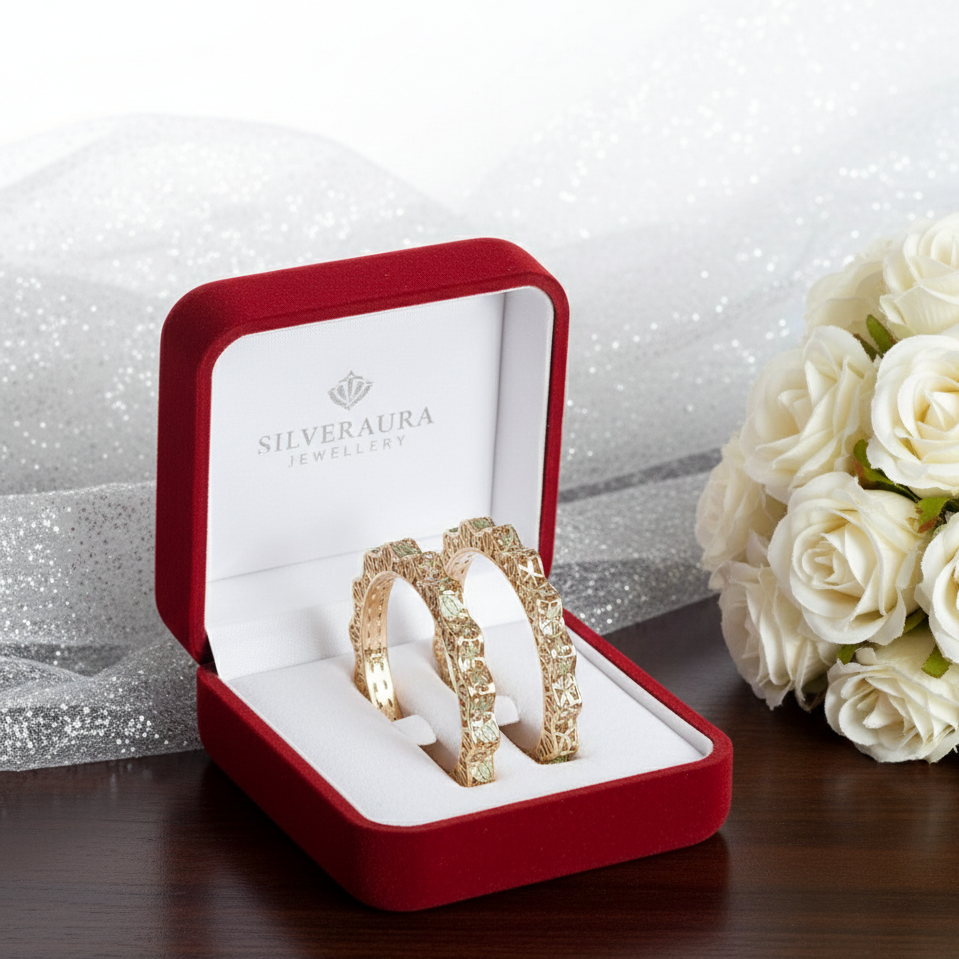 Antique Finish Cutwork Designer Bangles