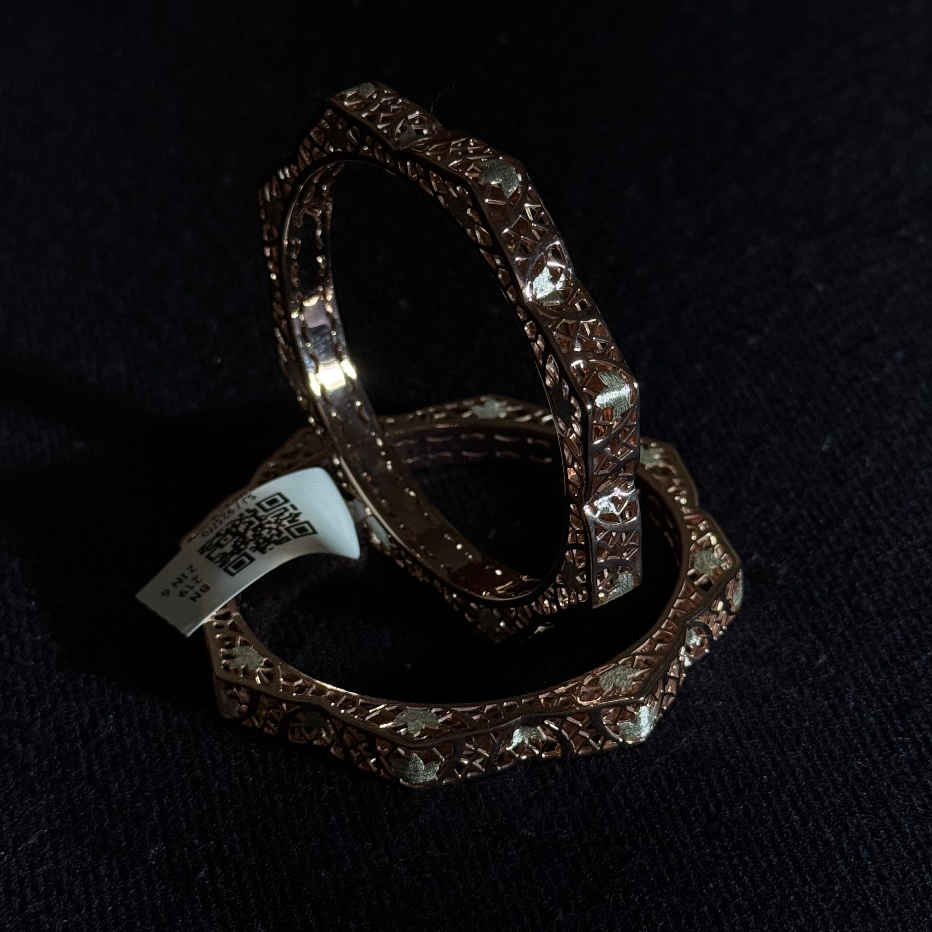 Leaf Motif Cutwork Designer Bangles