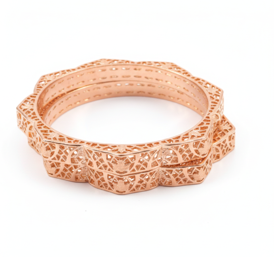 Leaf Motif Cutwork Designer Bangles