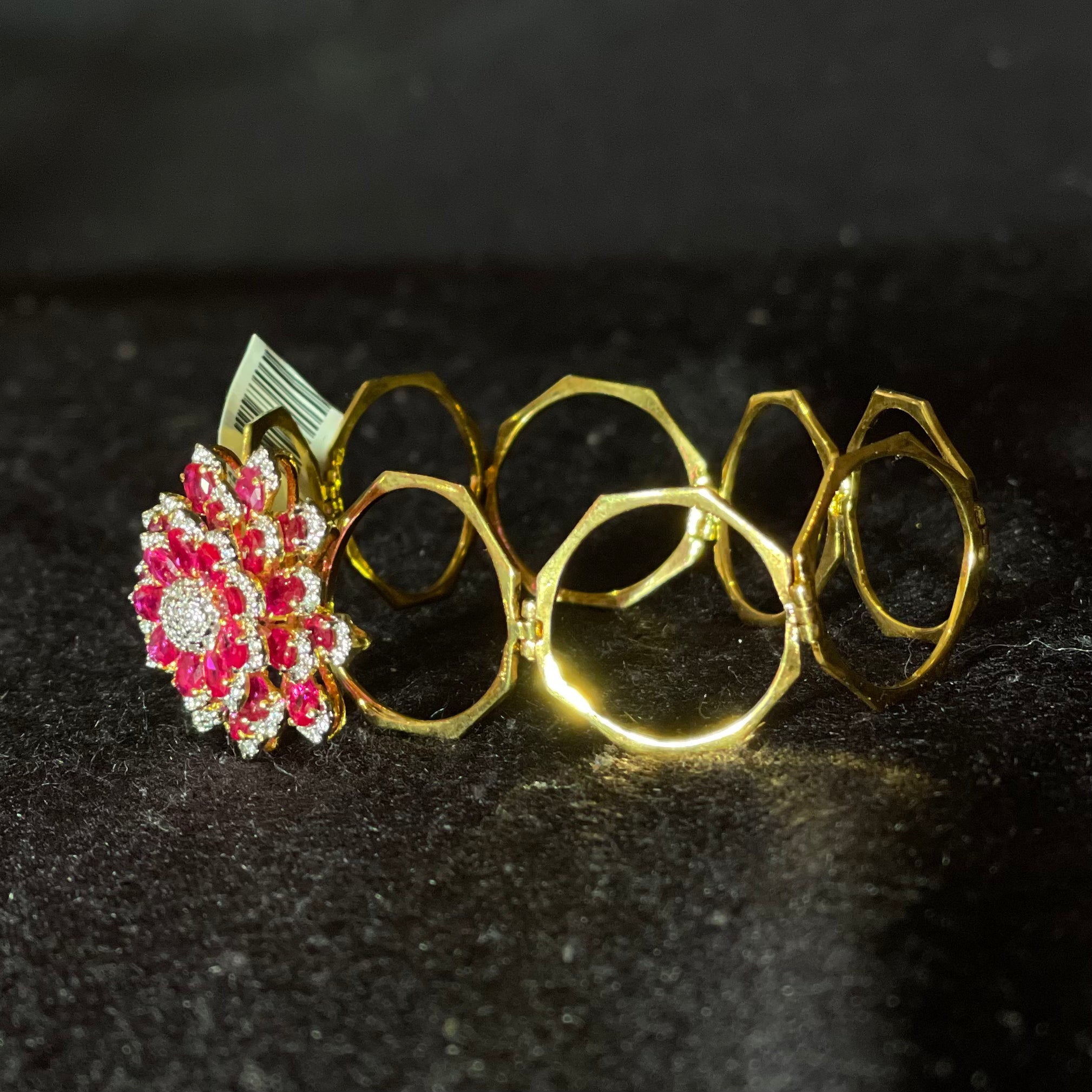 Floral Foldable Designer Silver Bracelet