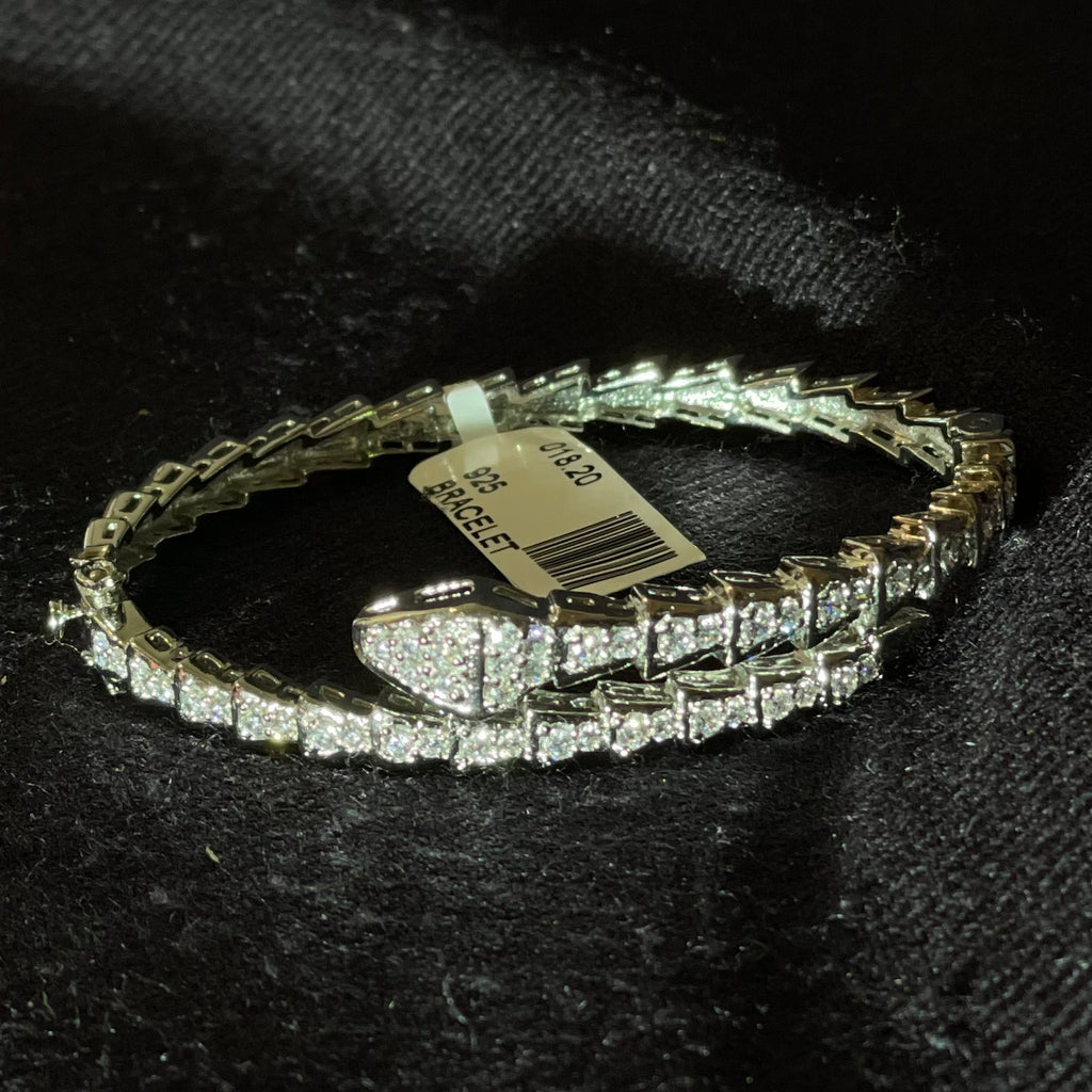 Snake Design Silver Bracelet