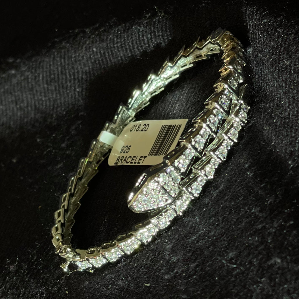 Snake Design Silver Bracelet
