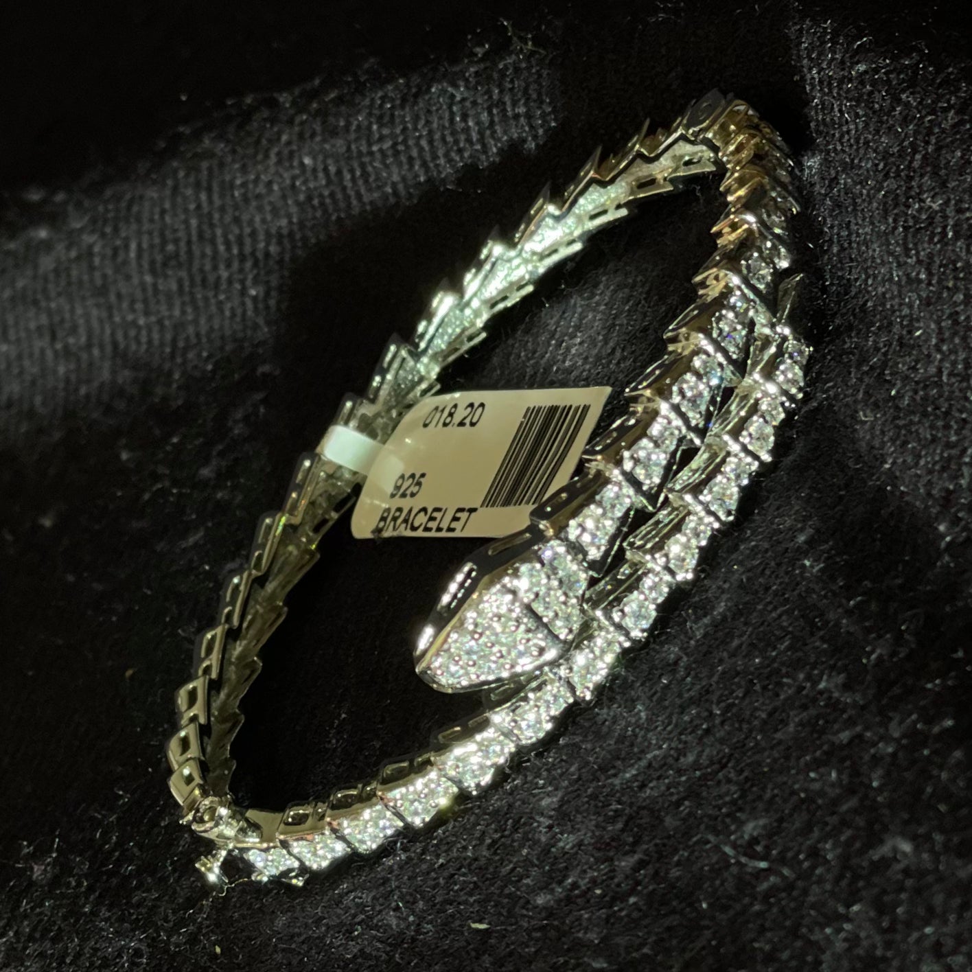 Snake Design Silver Bracelet