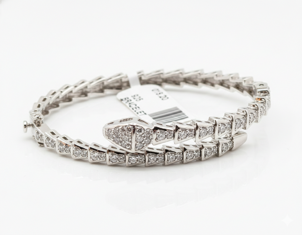 Snake Design Silver Bracelet