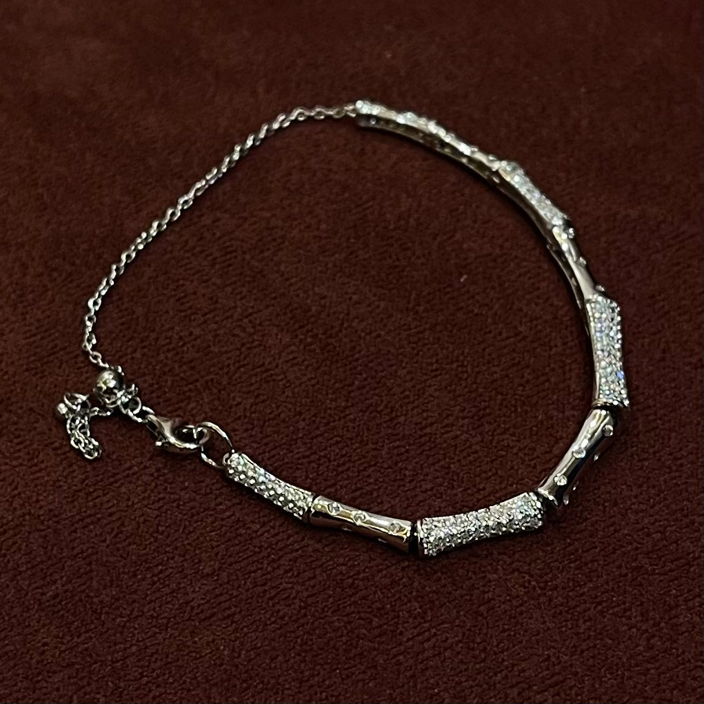 Silver Designer Bar Bracelet
