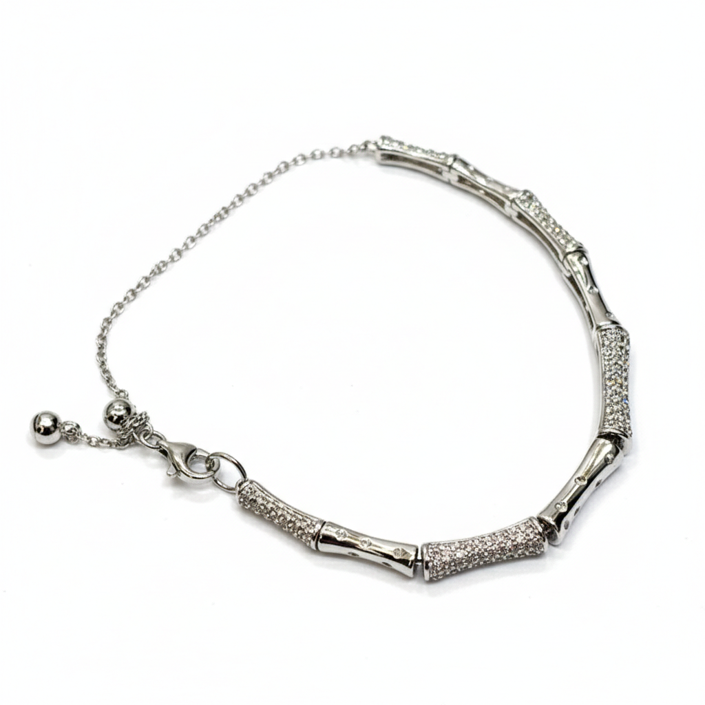 Silver Designer Bar Bracelet