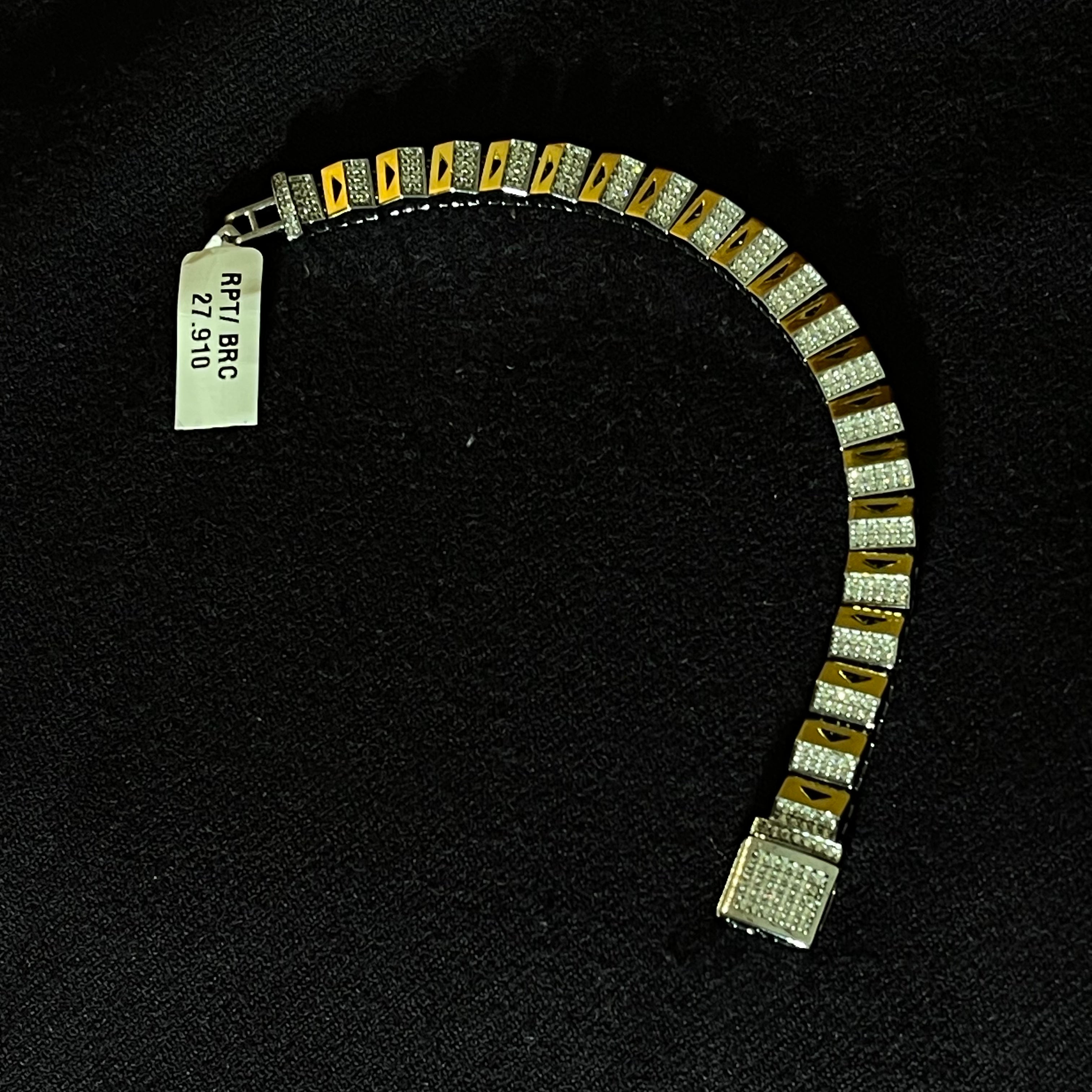 Designer Men’s Dual-Tone Silver Bracelet