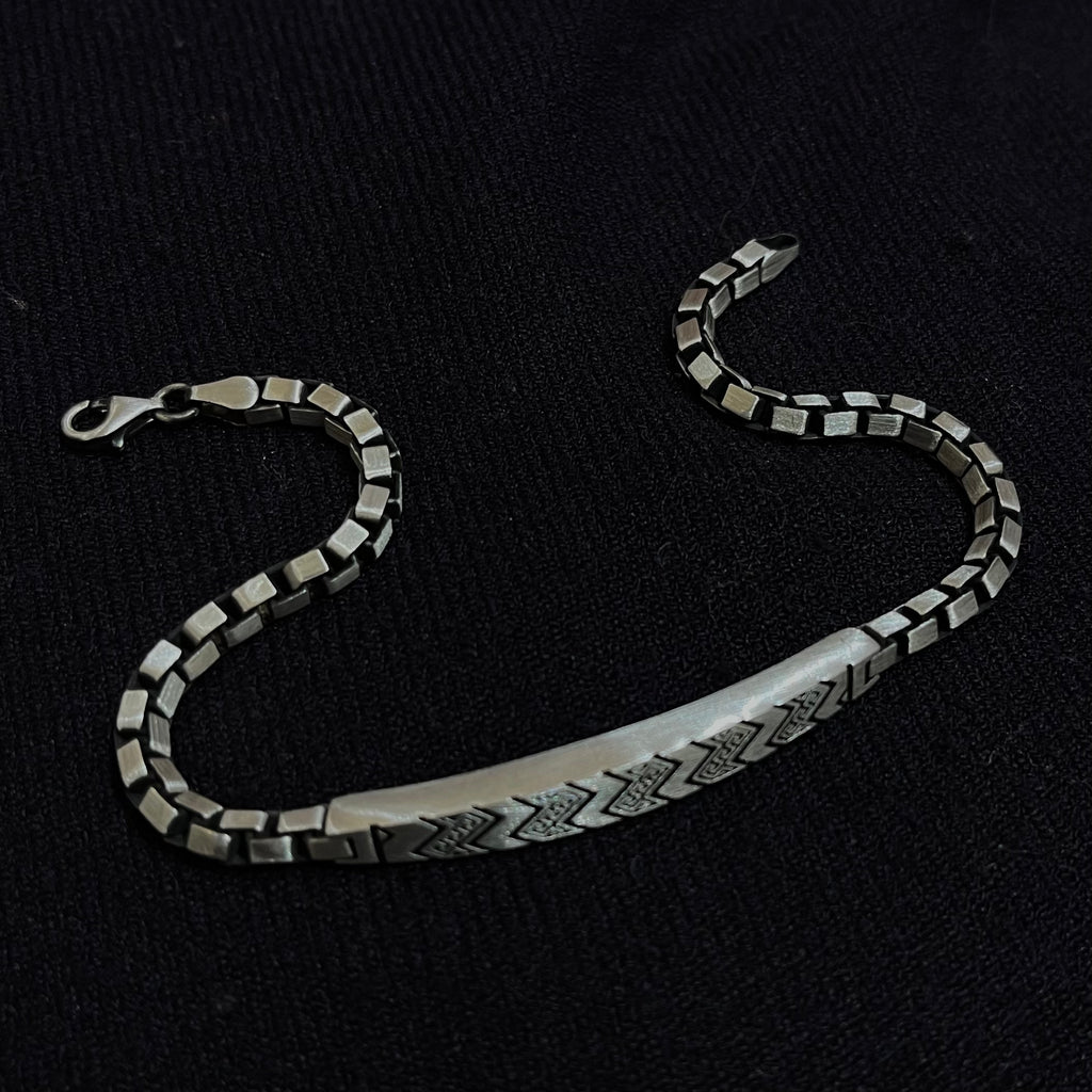 Designer Men’s Dual-Tone Silver Bracelet