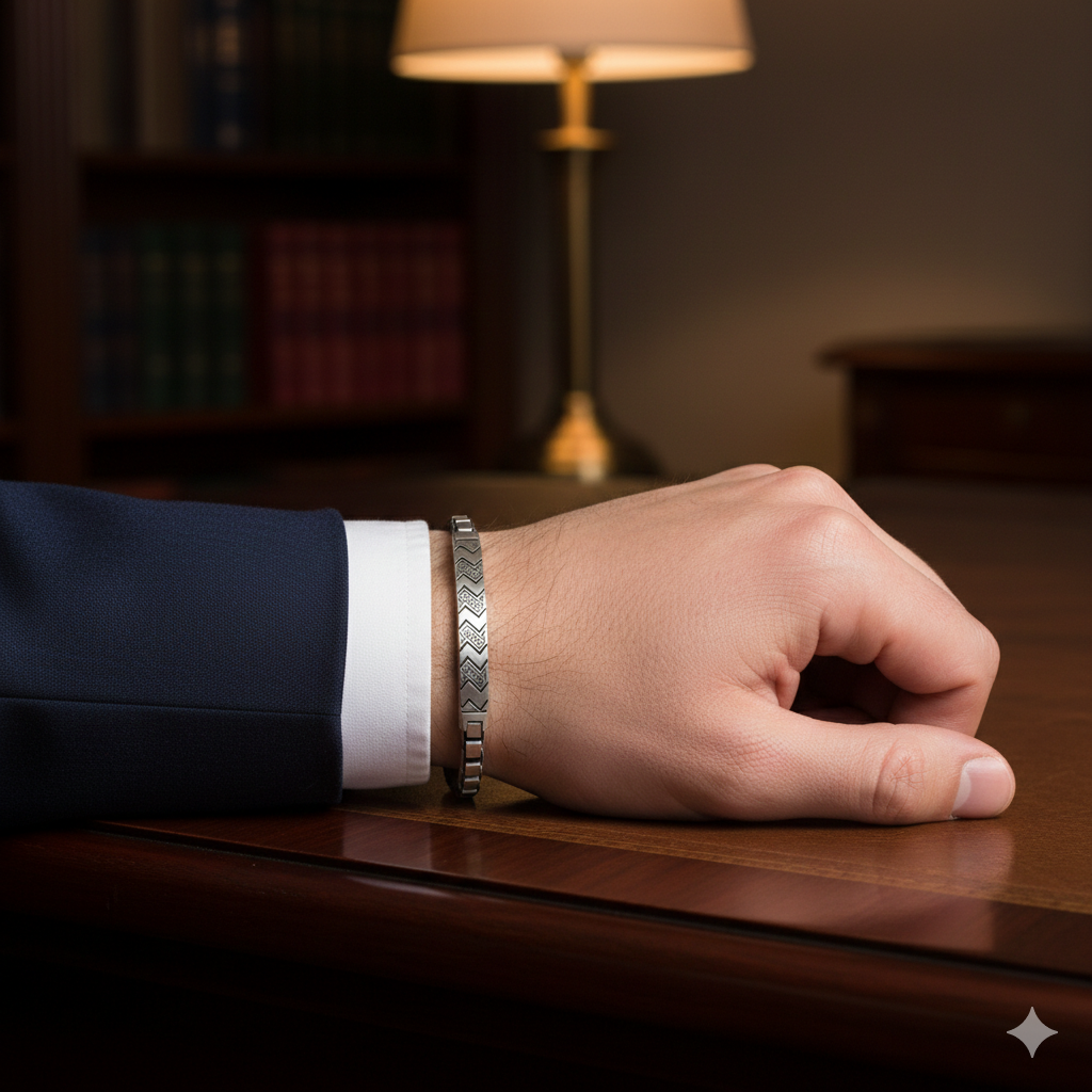 Designer Men’s Dual-Tone Silver Bracelet