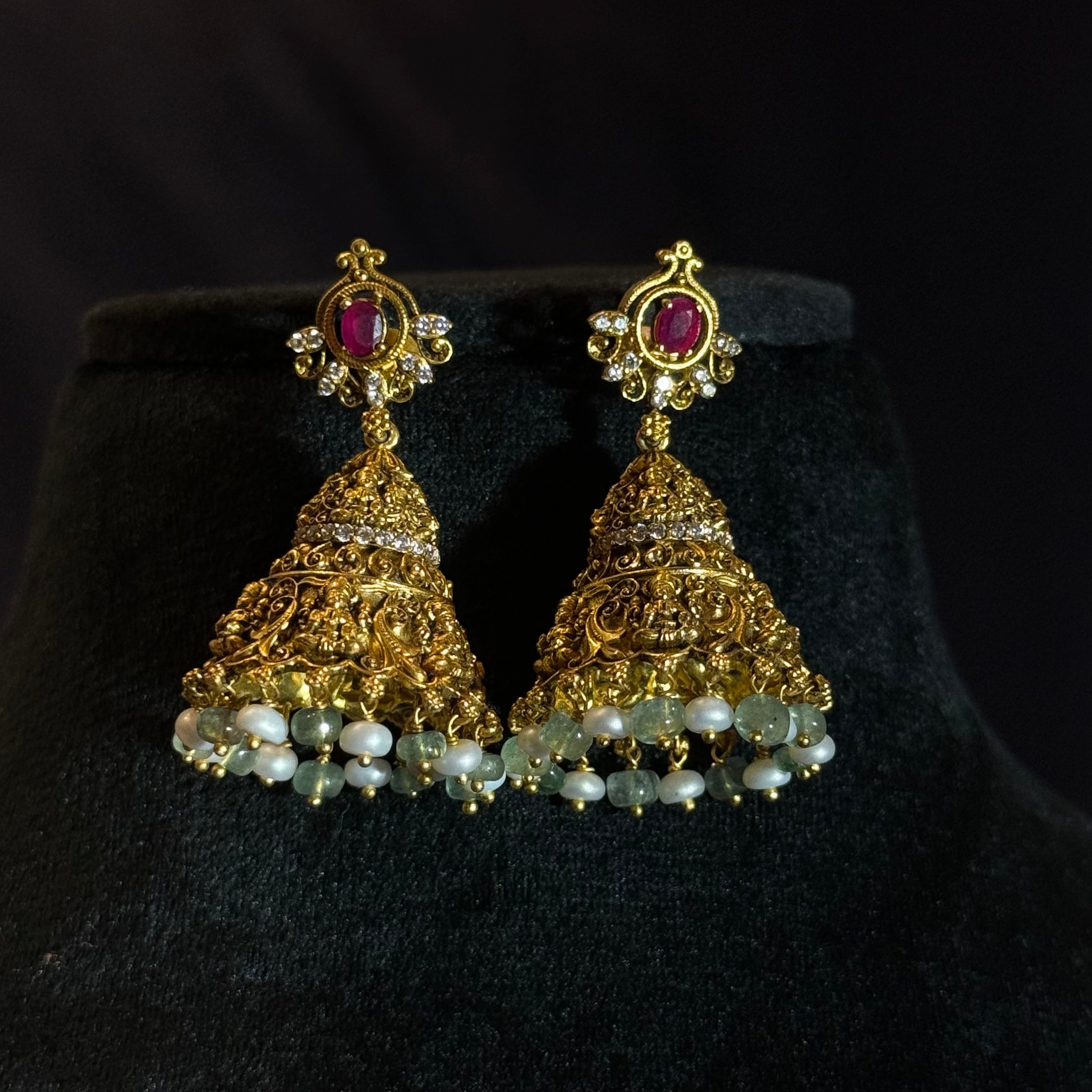 Classic Traditional Jhumka Earrings in High-Polish Silver