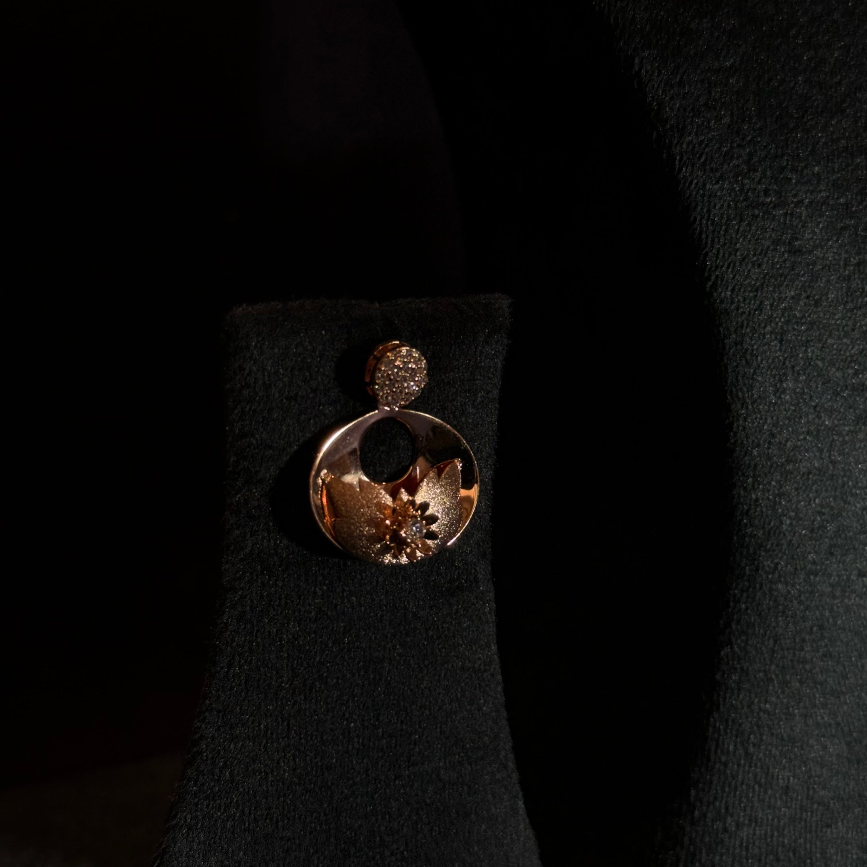 Floral Motif Necklace Set with Earrings