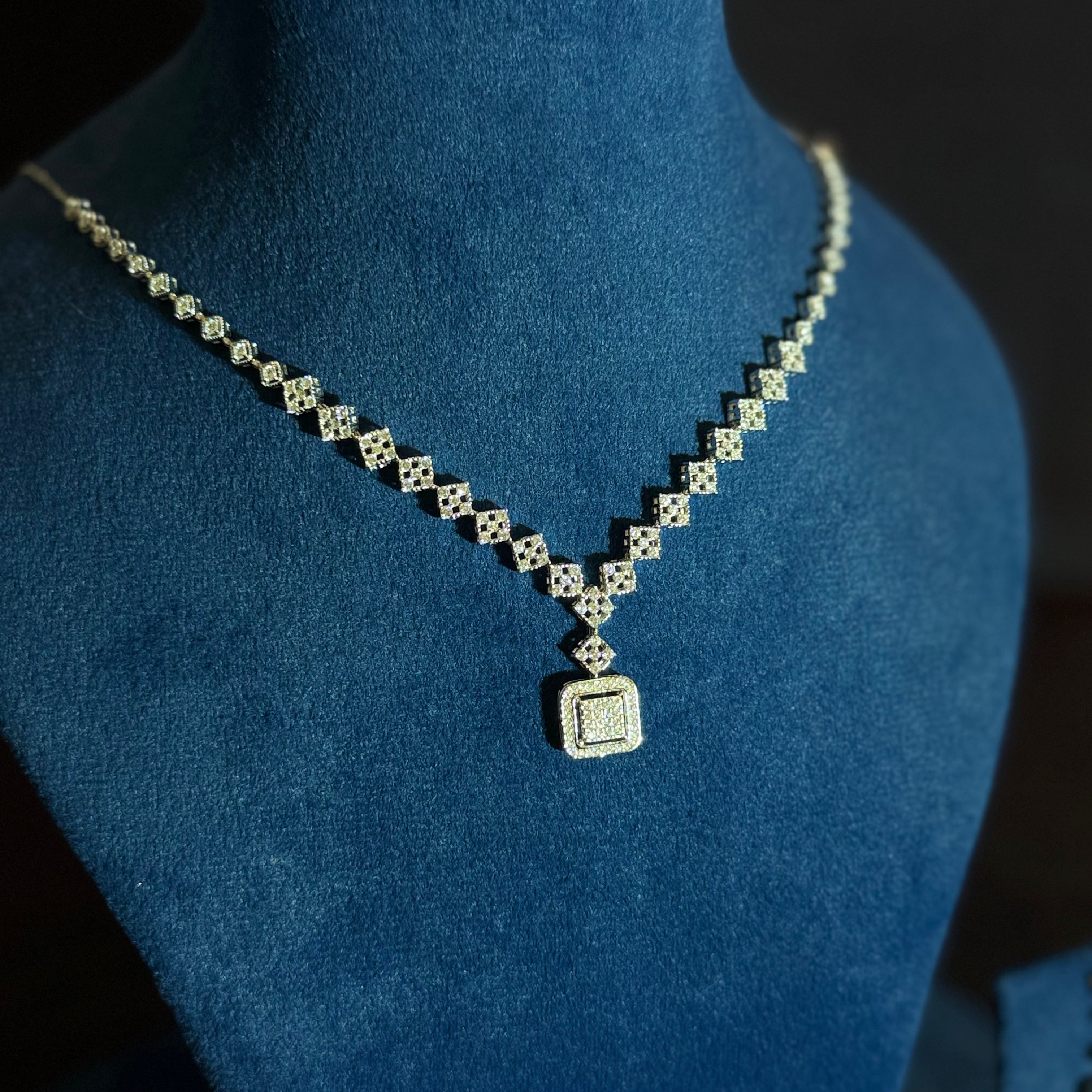 Silver Base Polish Diamond-Style Jewellery Set (Copy)