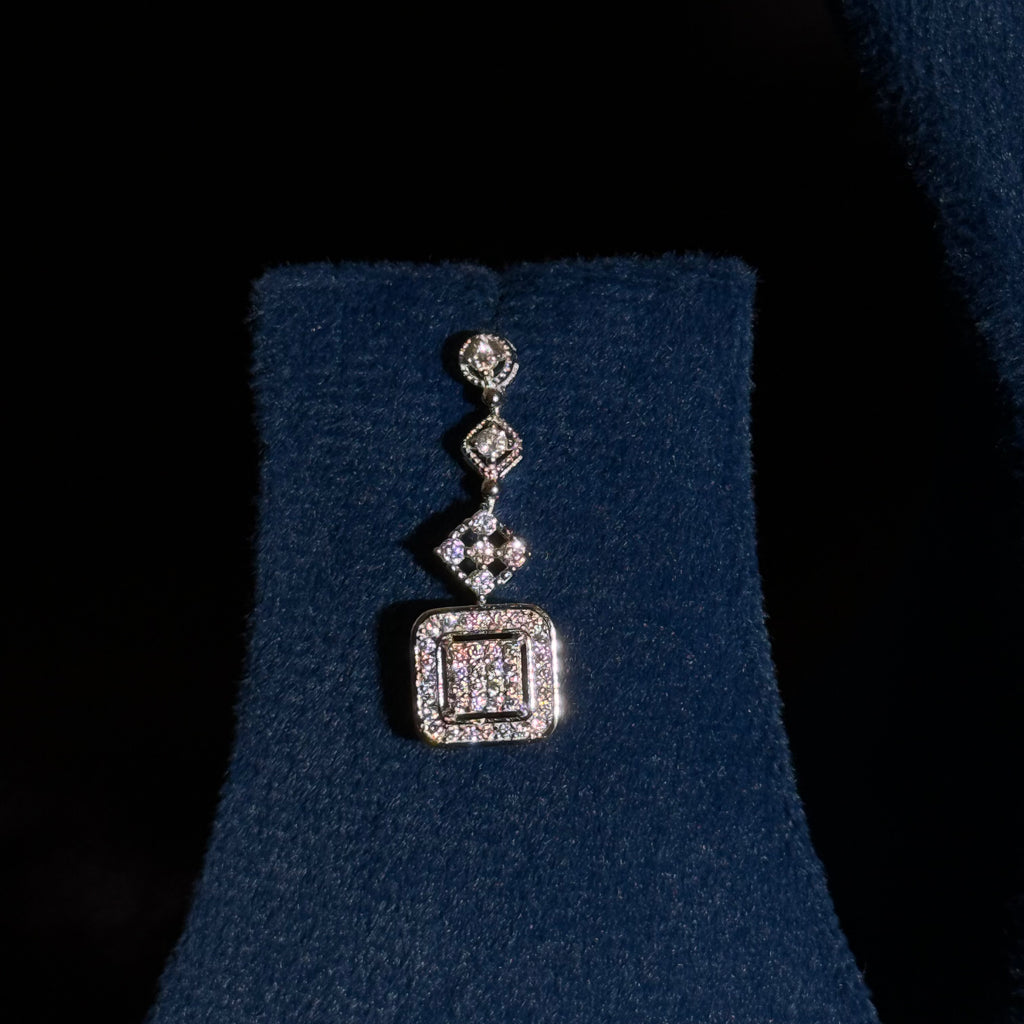 Silver Base Polish Diamond-Style Jewellery Set (Copy)