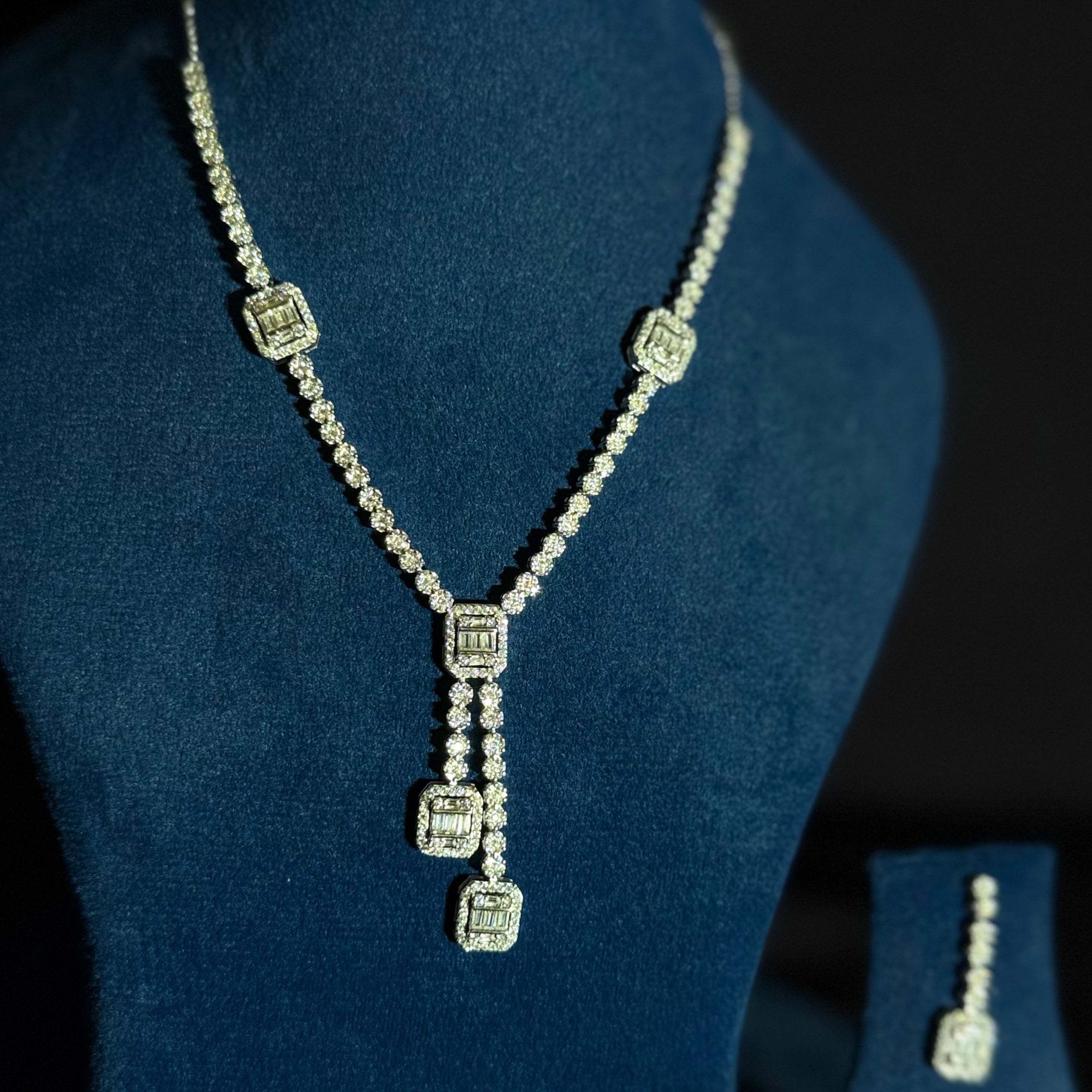 Silver  Jewellery Set (Necklace + Earrings + Bracelet + Ring)