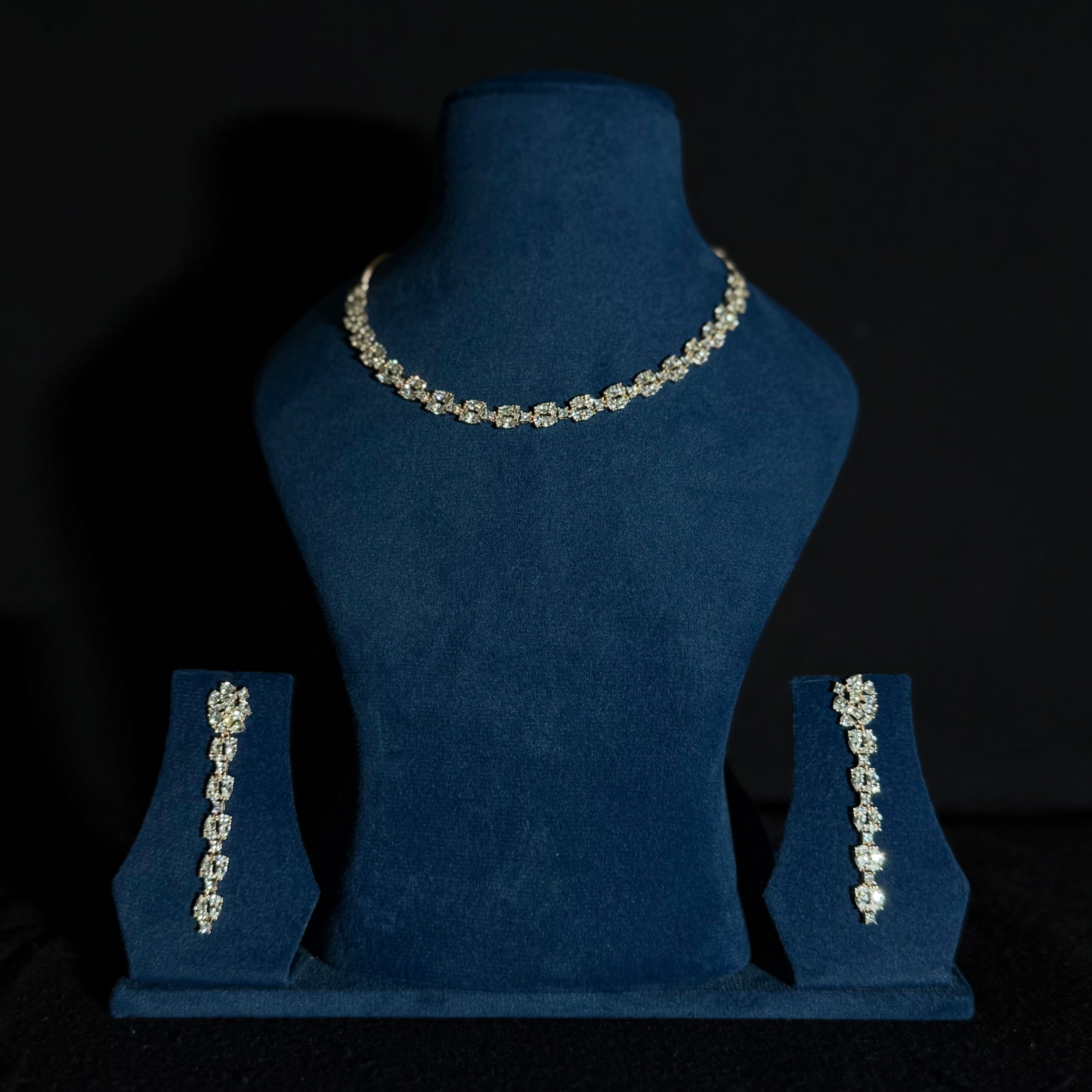 Classic CZ Tennis Necklace Set