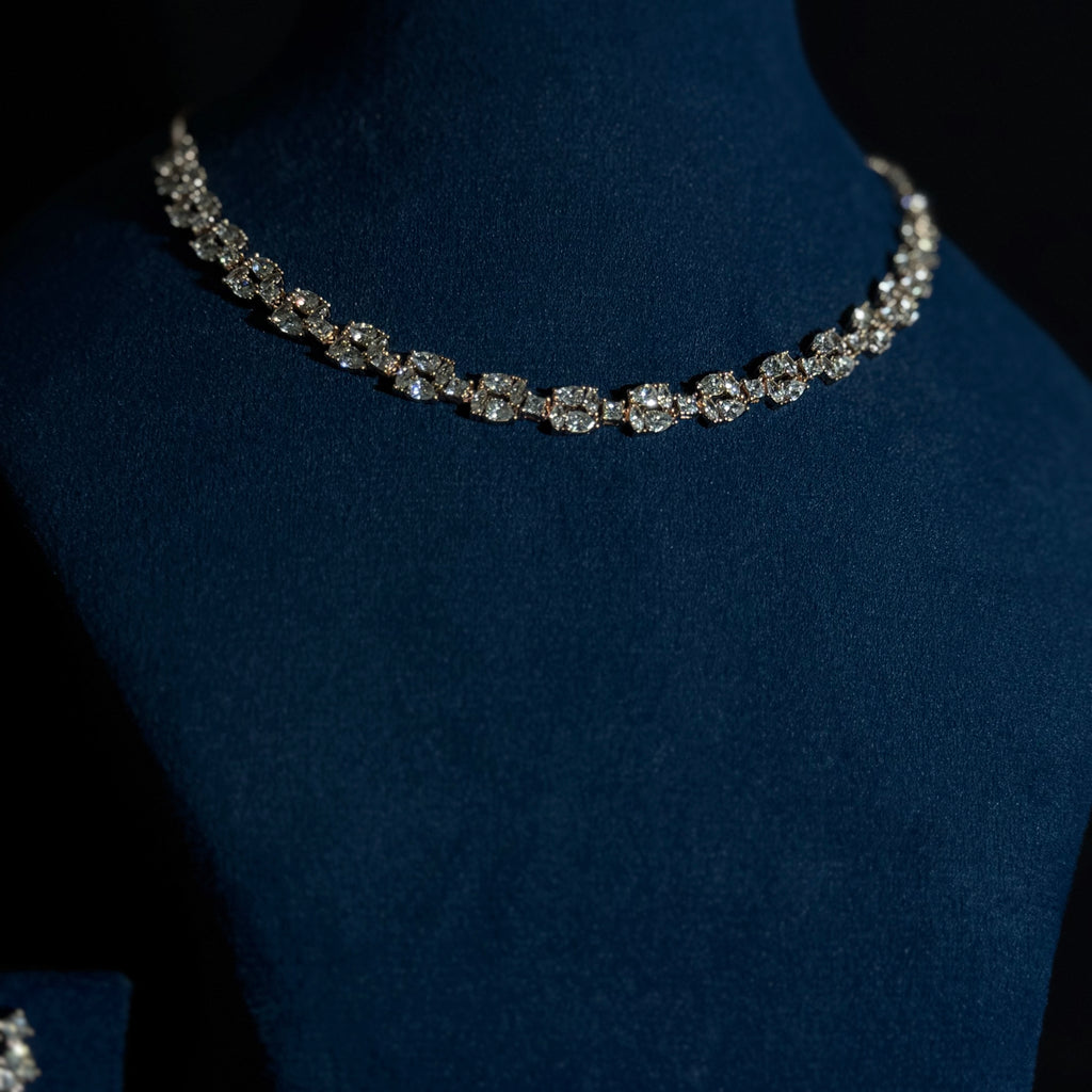 Classic CZ Tennis Necklace Set