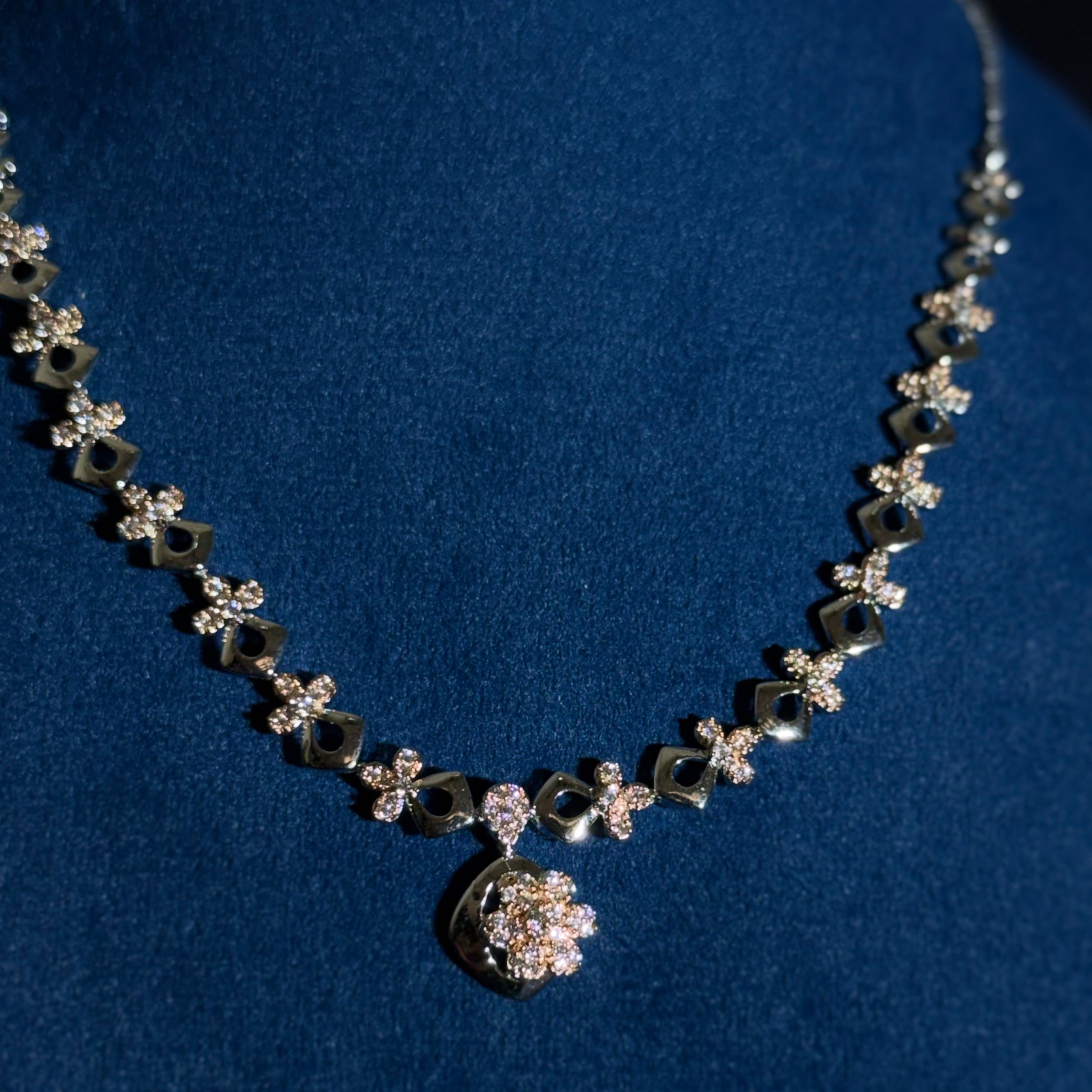 Minimal CZ Pendant Necklace Set