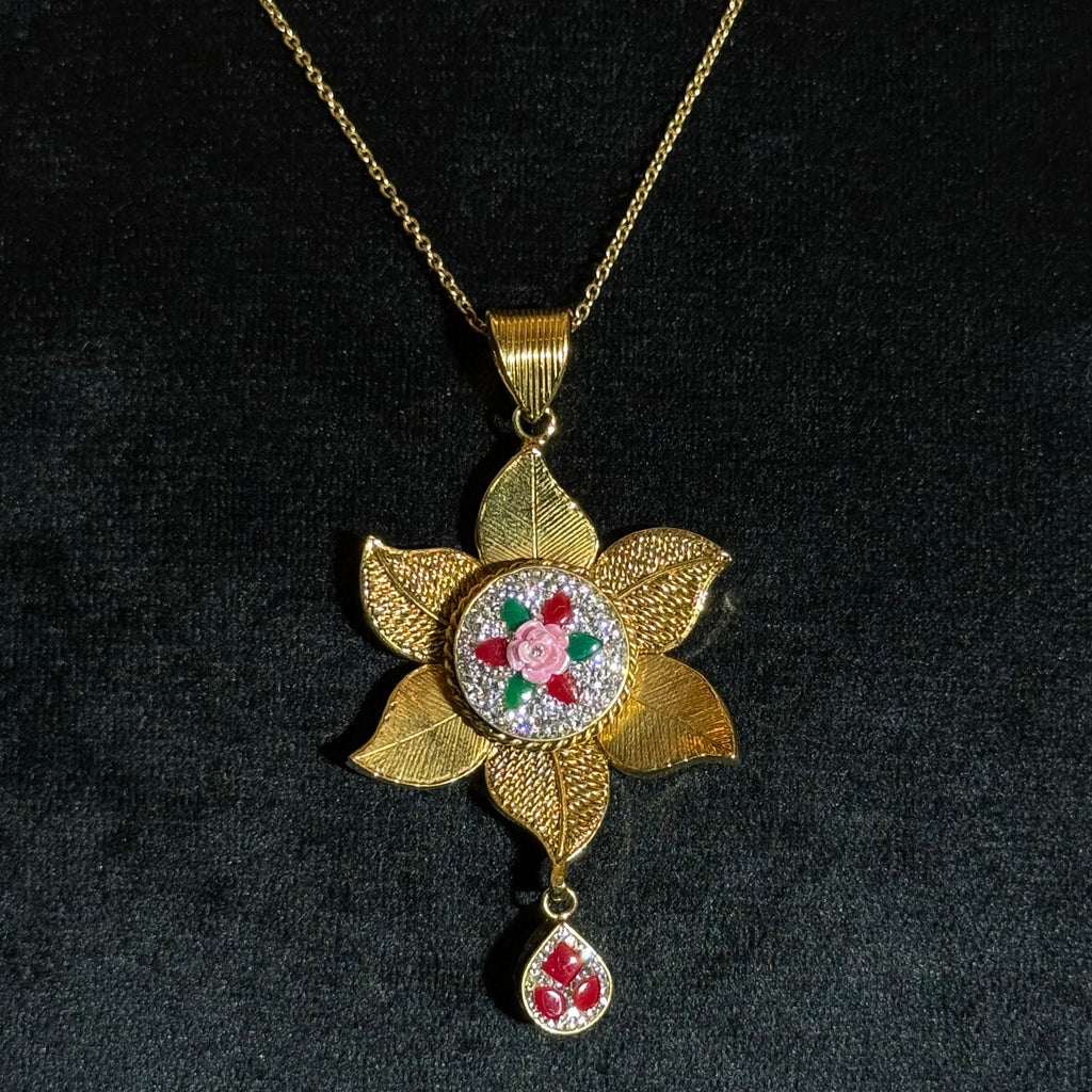 Silver Base Polished Necklace Set