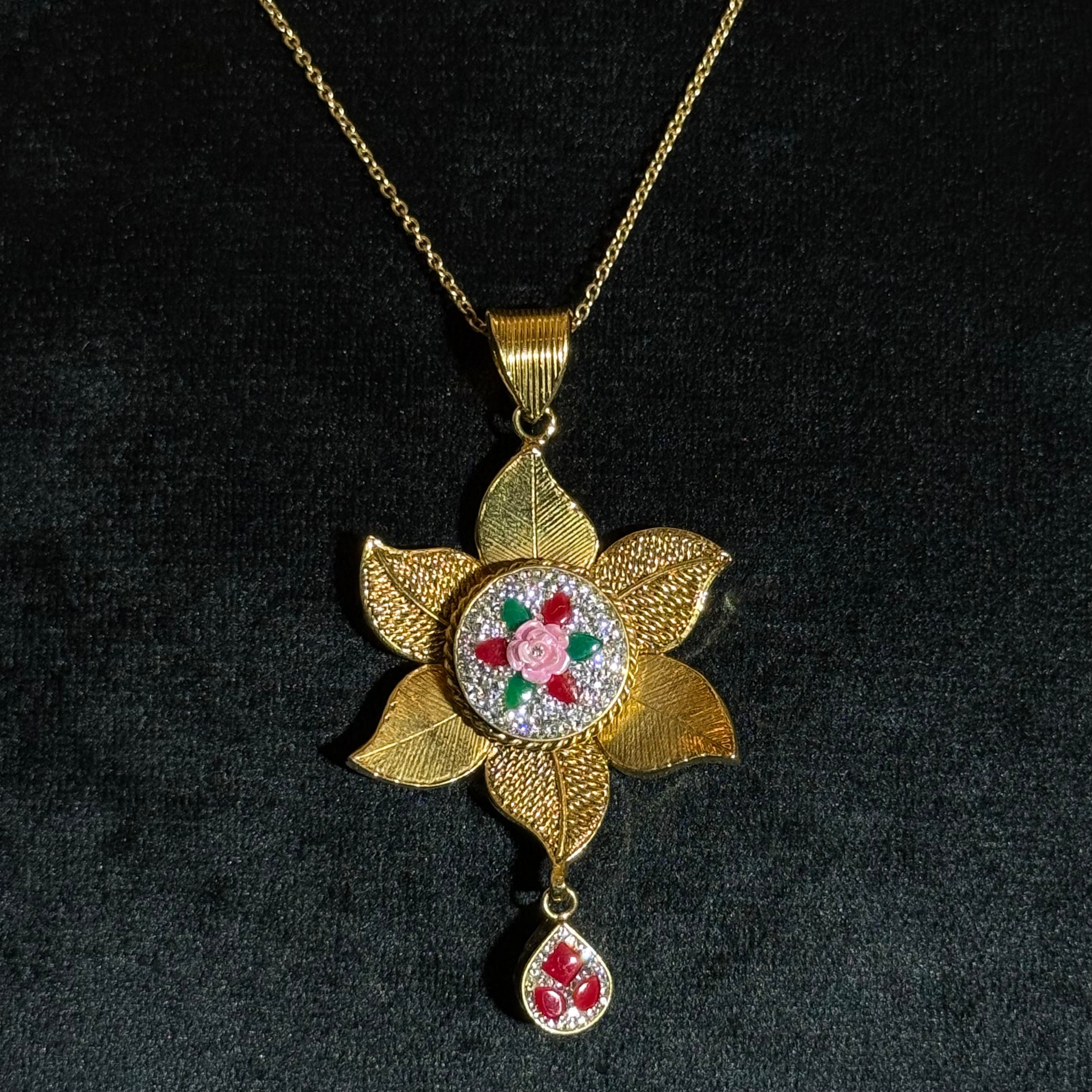 Silver Base Polished Necklace Set