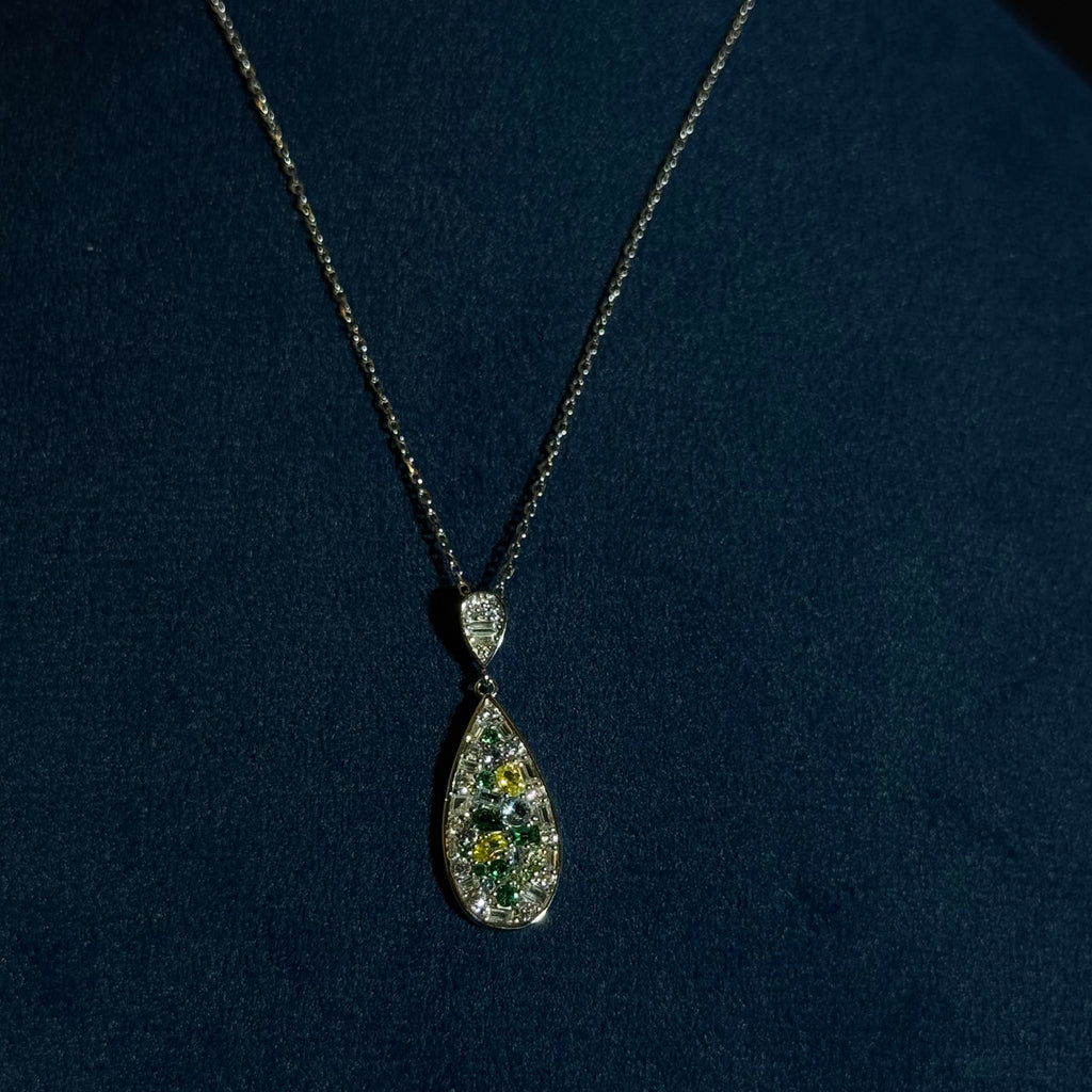 Elegant Teardrop Silver Pendant Set