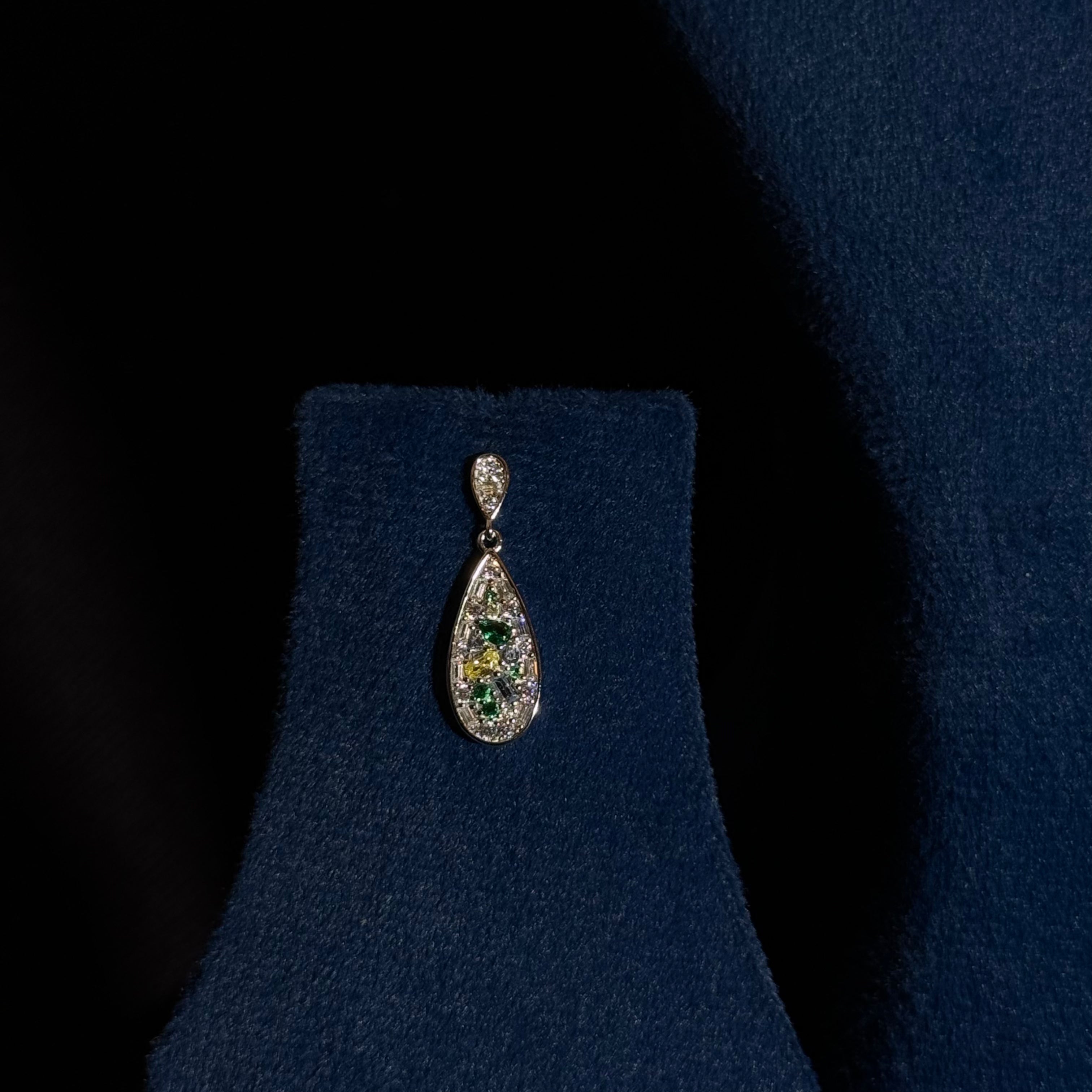 Elegant Teardrop Silver Pendant Set