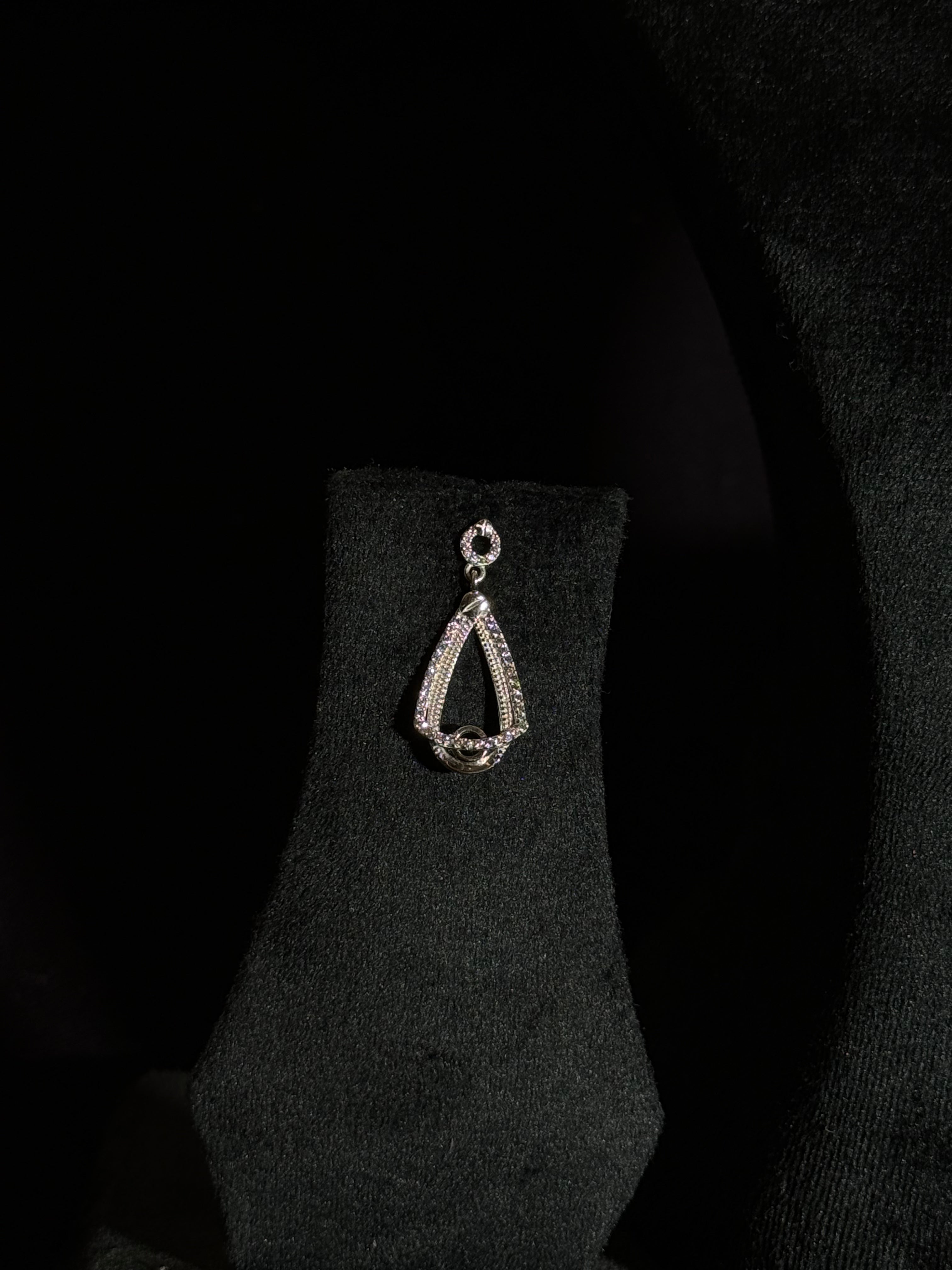 Elegant Teardrop Silver Pendant Set