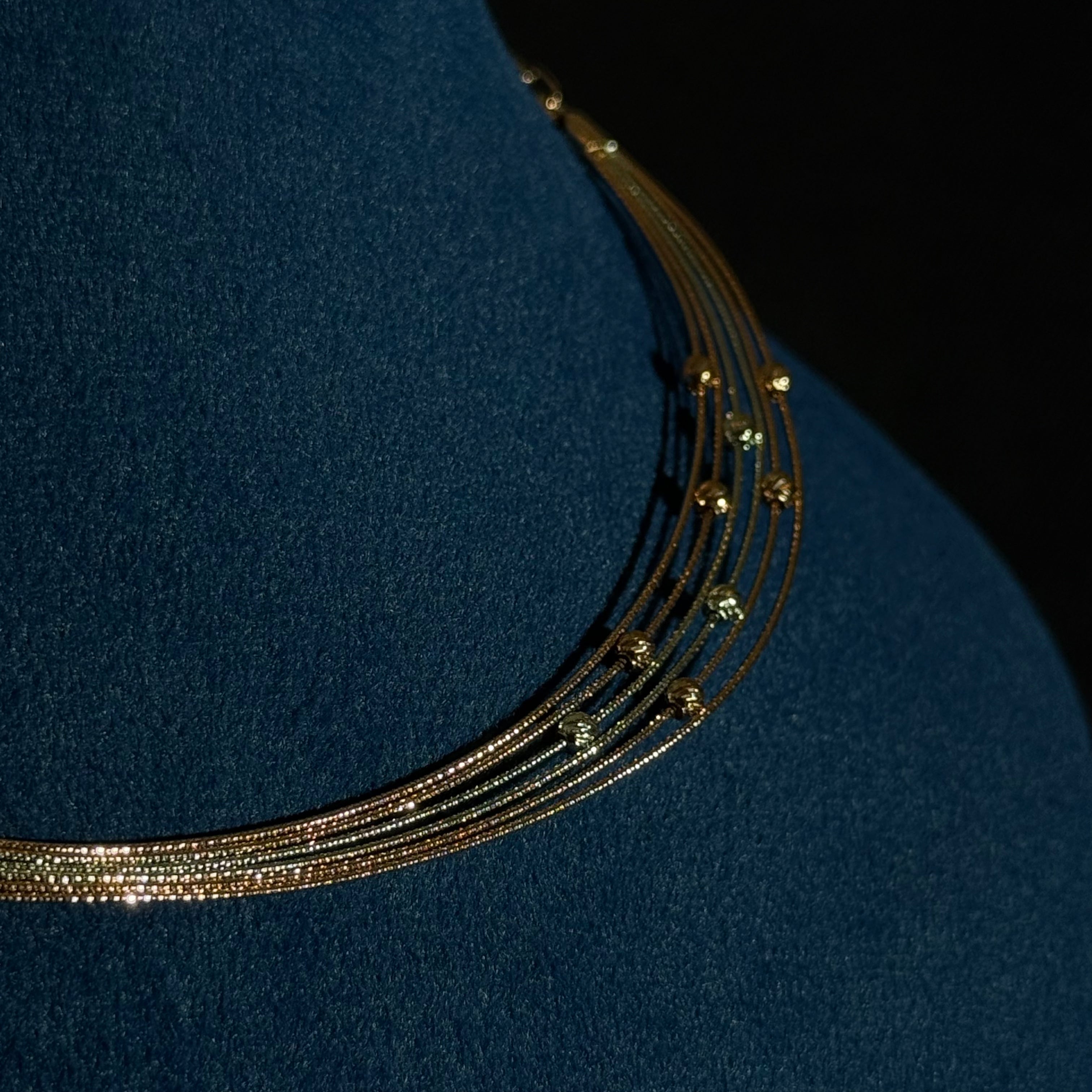 Elegant Multi-Line Silver Necklace