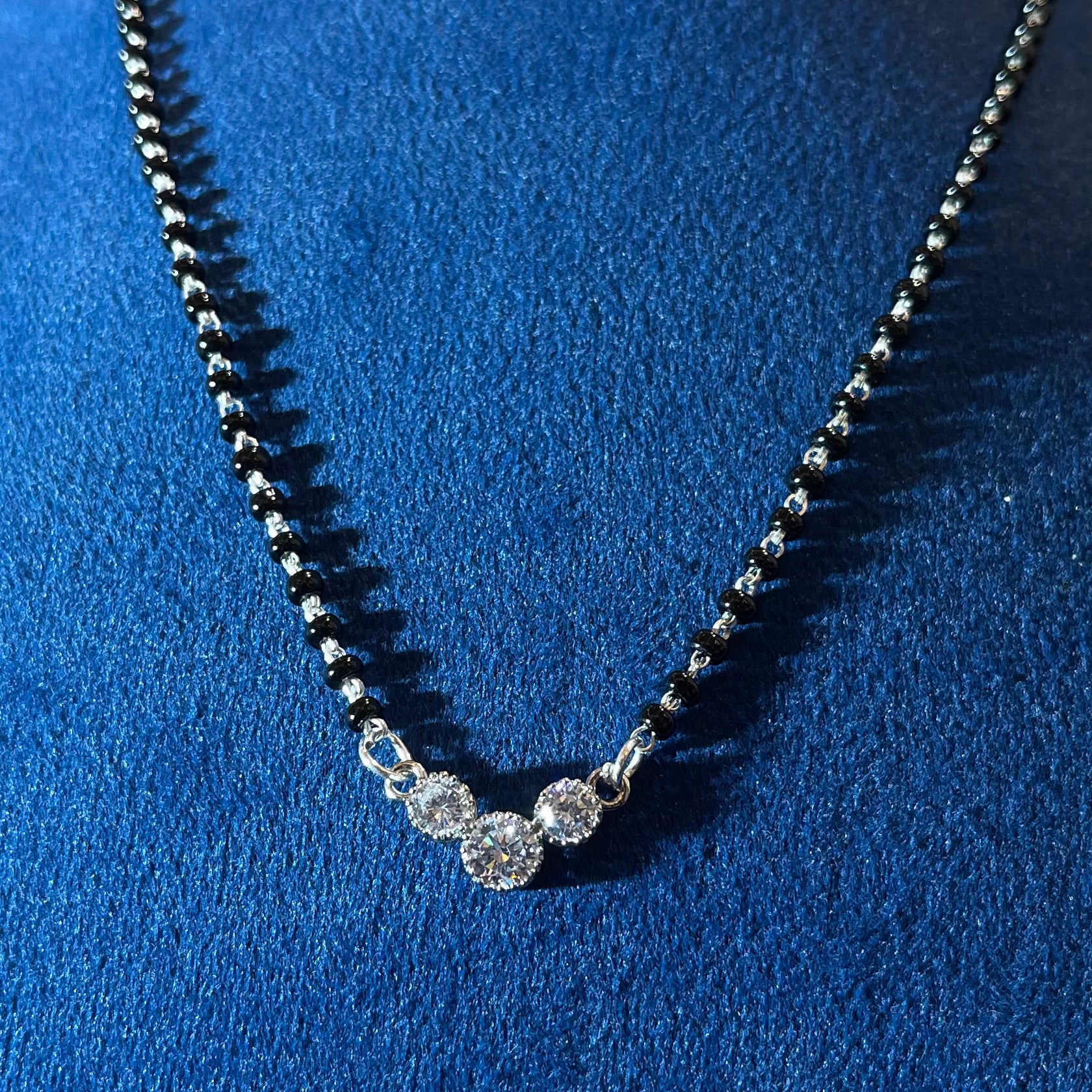 Elegant Silver Mangalsutra Chain