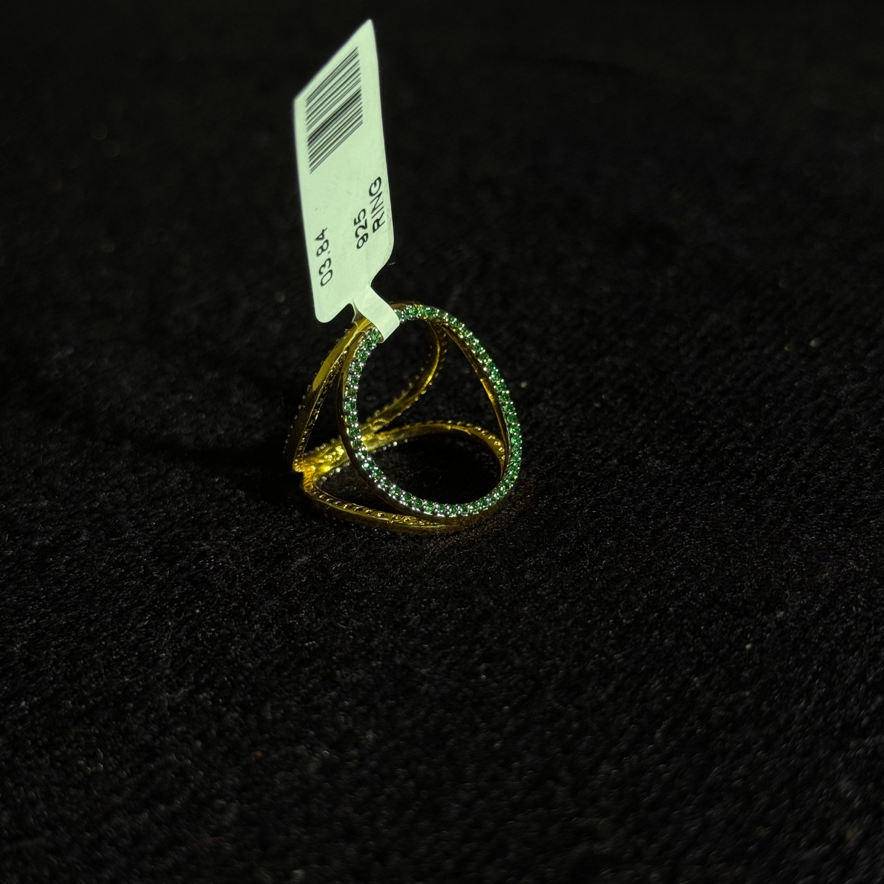 Tri-Color Minimal Statement Ring – Red, Blue AND Green Accents