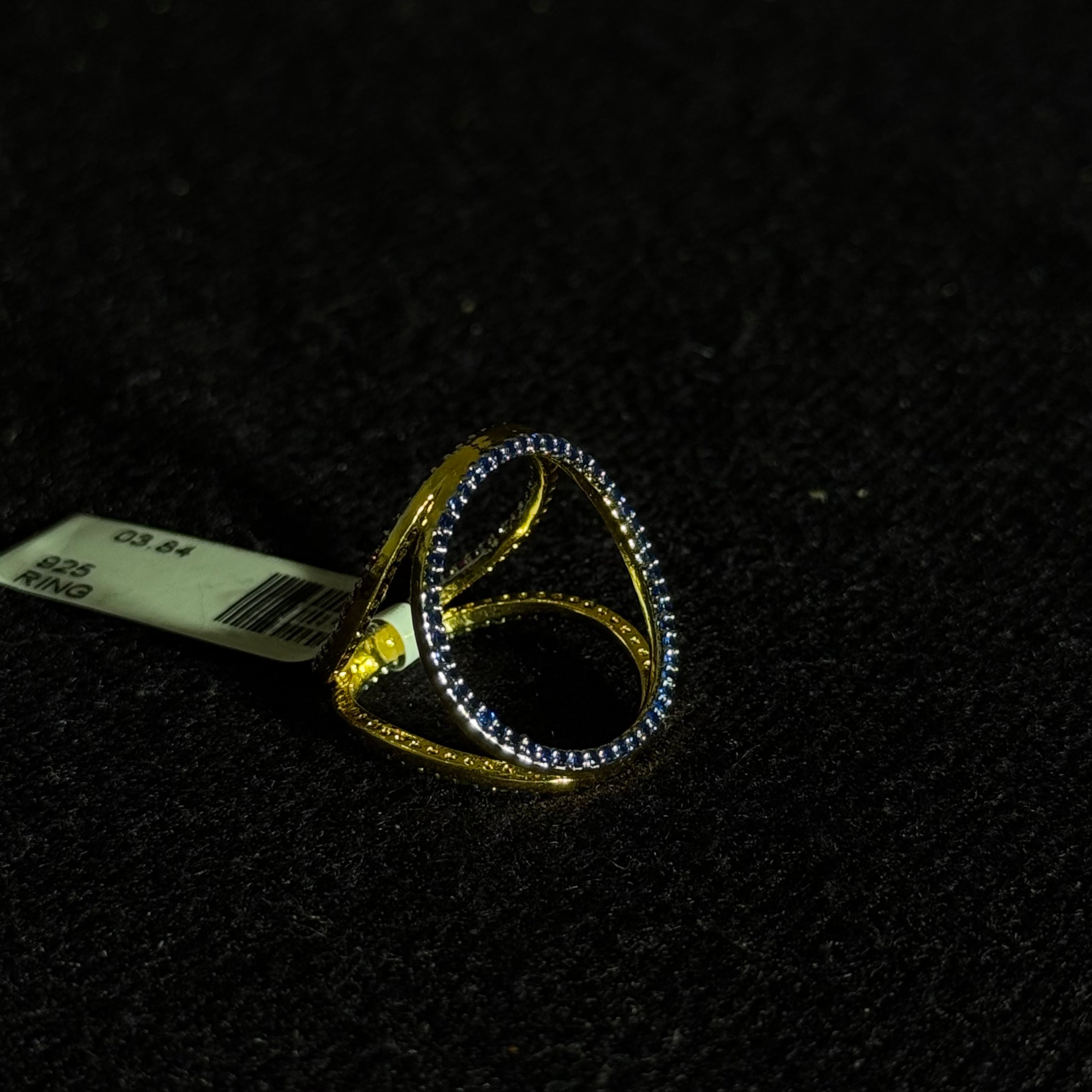 Tri-Color Minimal Statement Ring – Red, Blue AND Green Accents