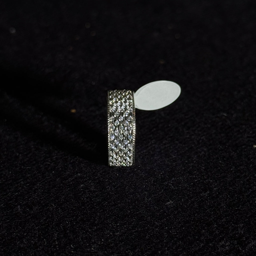 Diamond-Style  Band Ring Silver