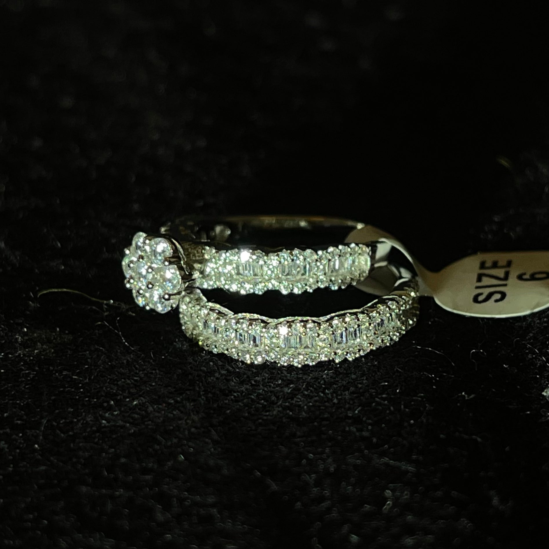 Floral Halo Silver Ring