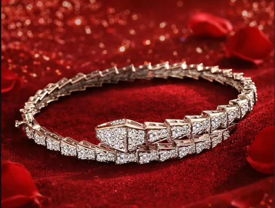 Snake Design Silver Bracelet