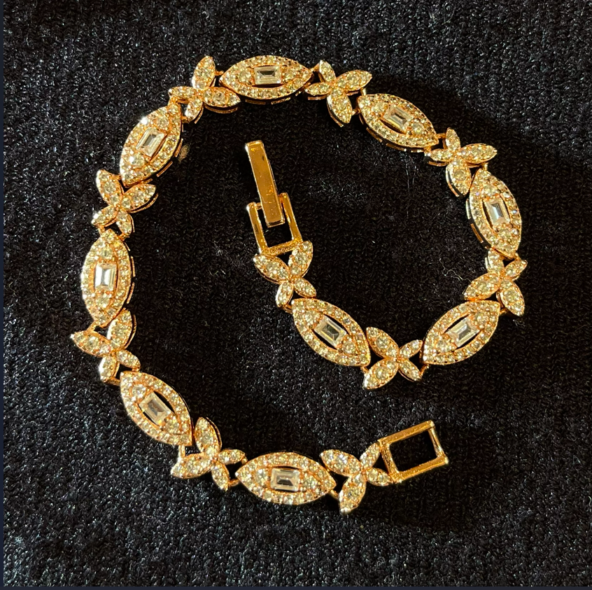 Rose Gold CZ Party Wear Bracelet