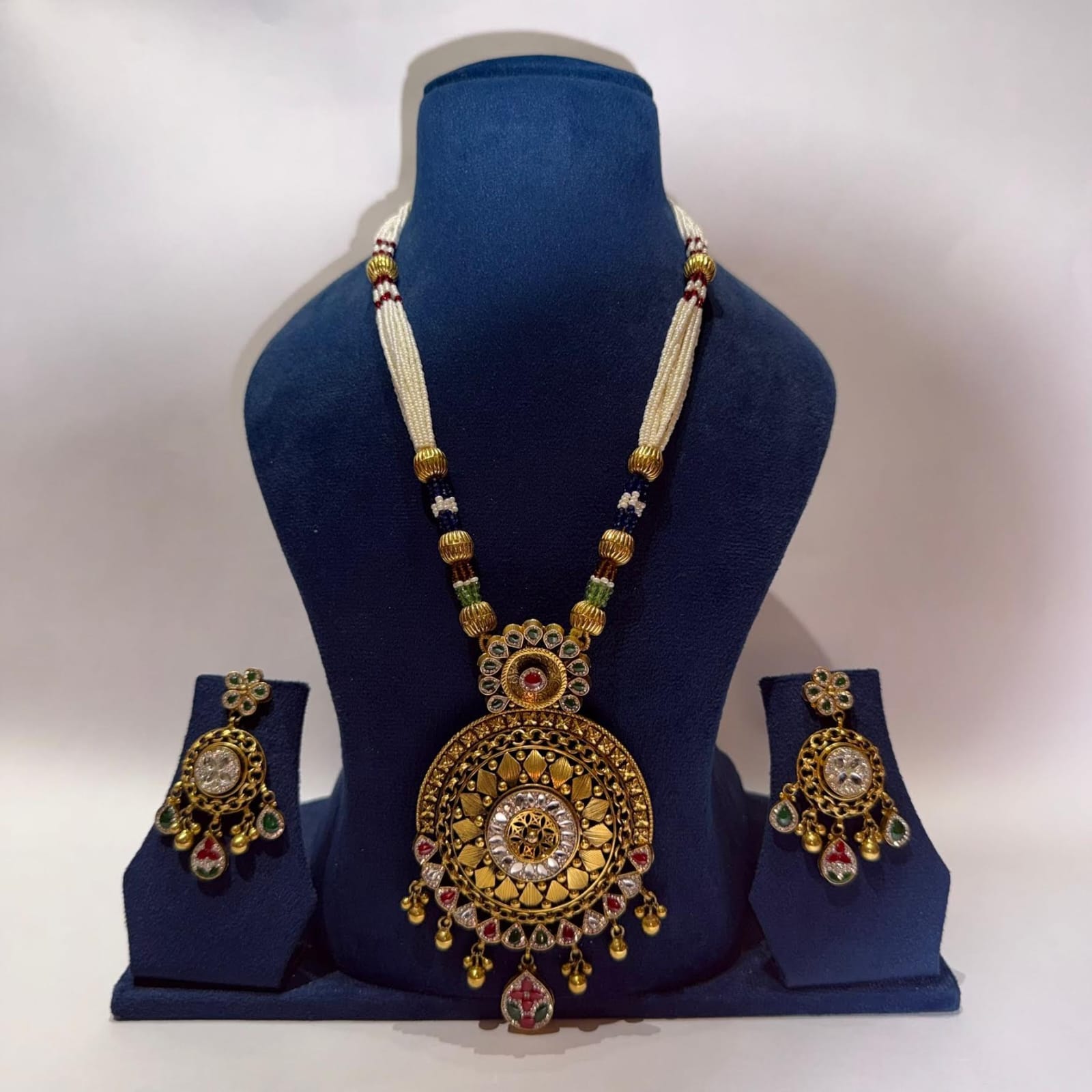 Traditional Antique Temple Necklace Set