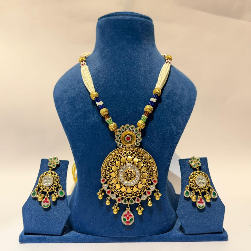 Traditional Antique Temple Necklace Set