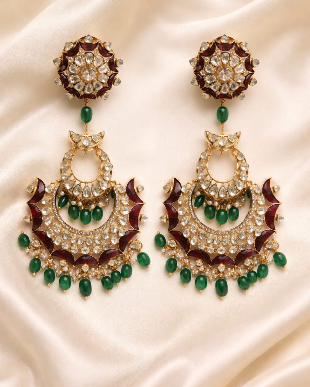 Royal Kundan Chandbali Earrings
