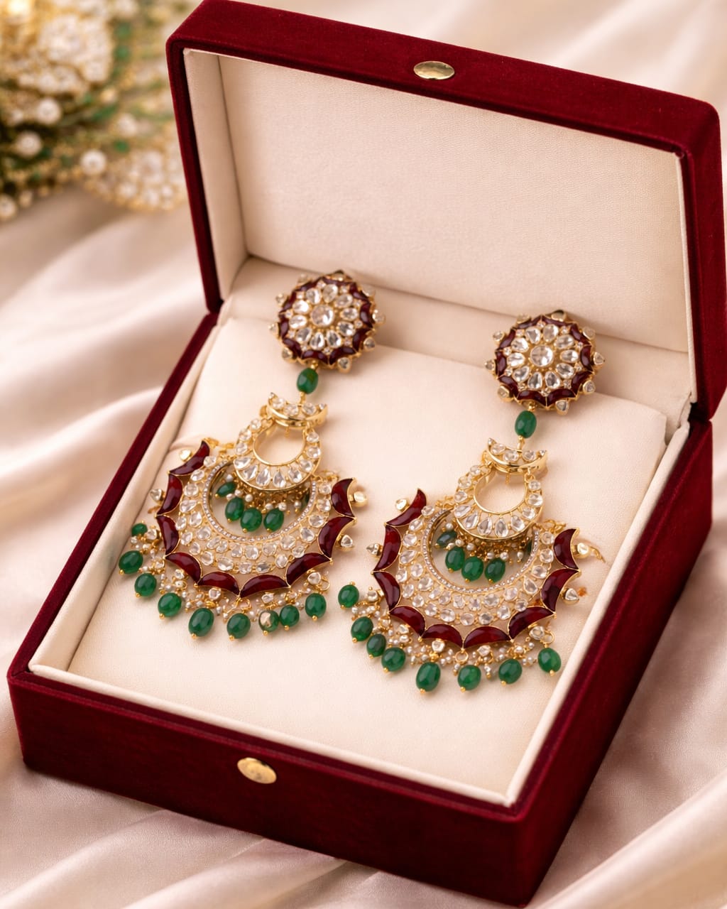 Royal Kundan Chandbali Earrings